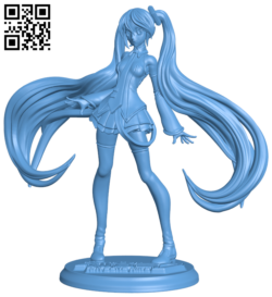 Miss Miku Hatsune H005723 file stl free download 3D Model for CNC and 3d printer