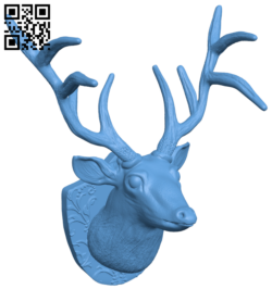 Mounted deer head H005901 file stl free download 3D Model for CNC and 3d printer