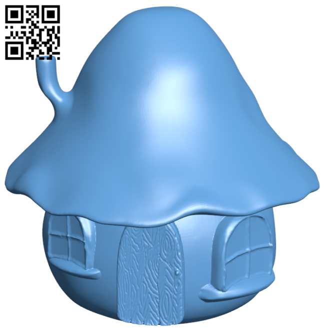 Mushroom cottage H006142 file stl free download 3D Model for CNC and 3d printer