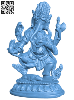 Nepali Nritya Ganesha H005724 file stl free download 3D Model for CNC and 3d printer