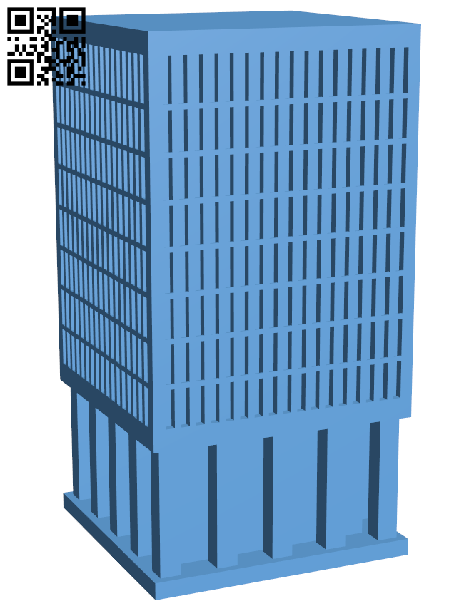 Office building H006513 file stl free download 3D Model for CNC and 3d printer