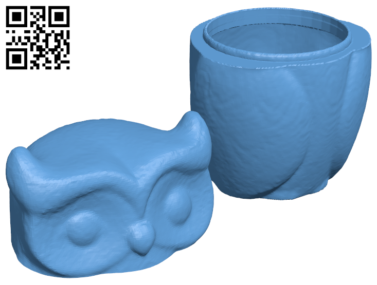 Owl Jar H006027 file stl free download 3D Model for CNC and 3d printer