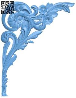 Pattern in the corner T0000419 download free stl files 3d model for CNC wood carving