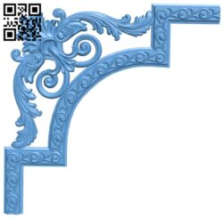 Pattern in the corner T0000421 download free stl files 3d model for CNC wood carving