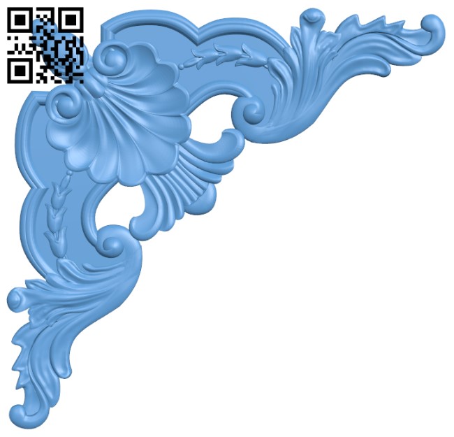 Pattern in the corner T0000436 download free stl files 3d model for CNC wood carving