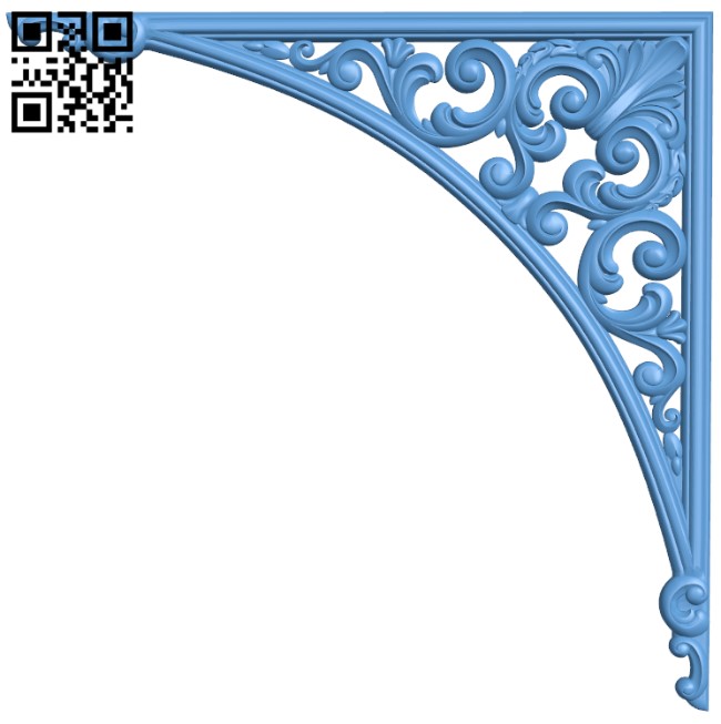 Pattern in the corner T0000437 download free stl files 3d model for CNC wood carving