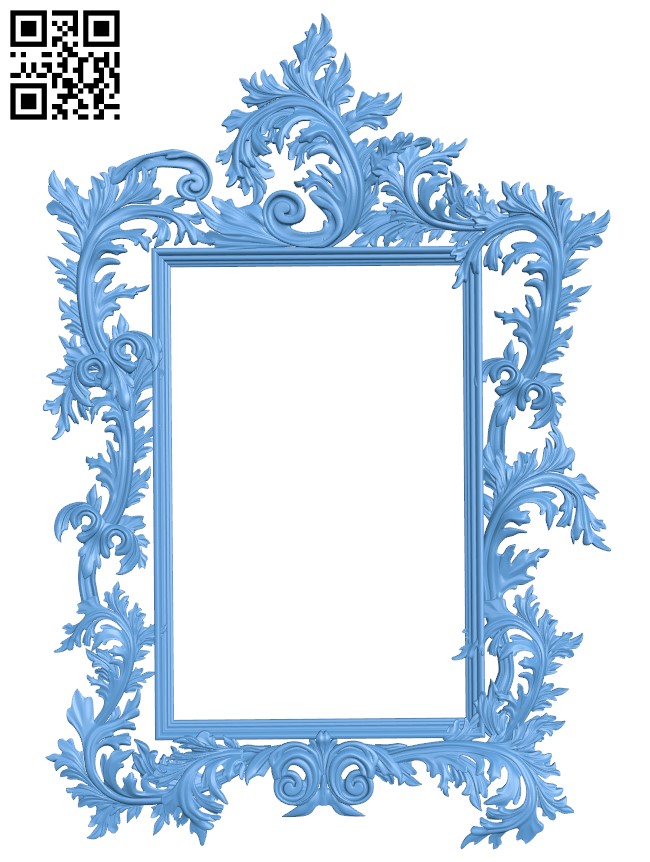 Picture frame or mirror T0000266 download free stl files 3d model for CNC wood carving