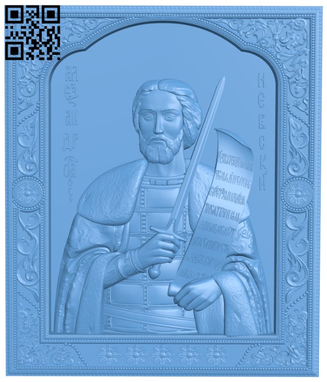 Picture of Alexander Nevsky T0000327 download free stl files 3d model for CNC wood carving