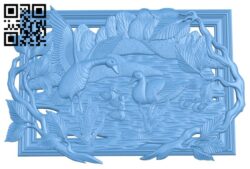 Picture of ducks swimming T0000290 download free stl files 3d model for CNC wood carving