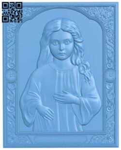 Picture of little girl T0000374 download free stl files 3d model for CNC wood carving