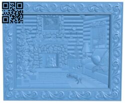 Pictures of Christmas inside bungalow T0000343 download free stl files 3d model for CNC wood carving