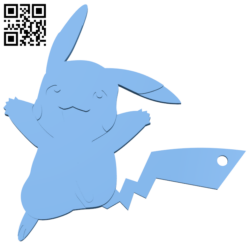 Pikachu Key Chain H005789 file stl free download 3D Model for CNC and 3d printer