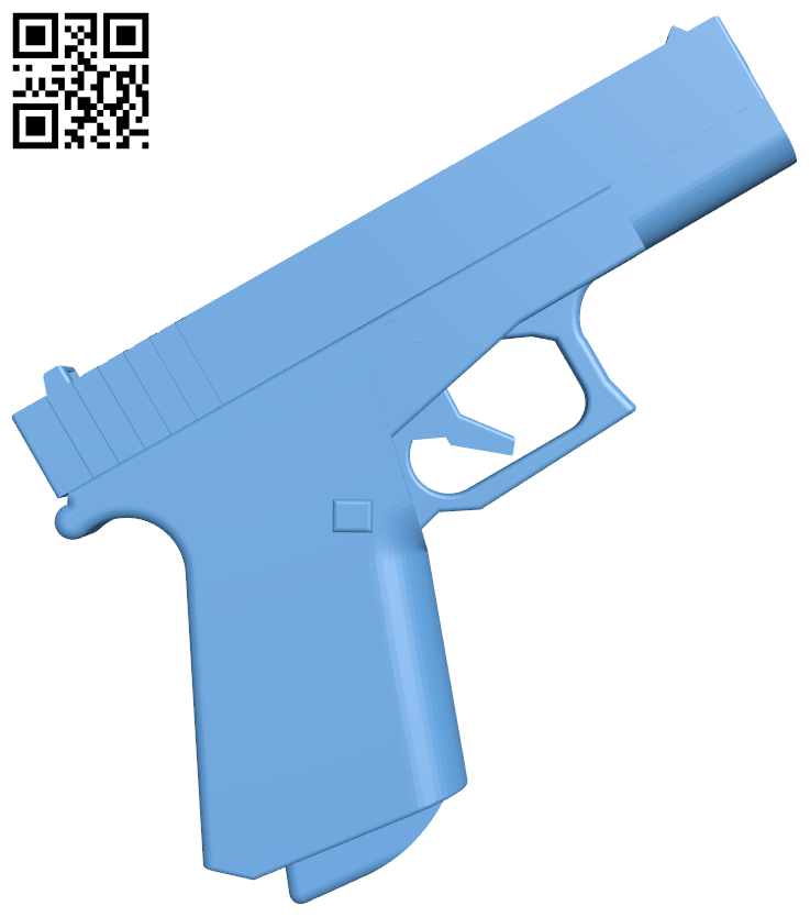 Pistol - Gun H006089 file stl free download 3D Model for CNC and 3d printer