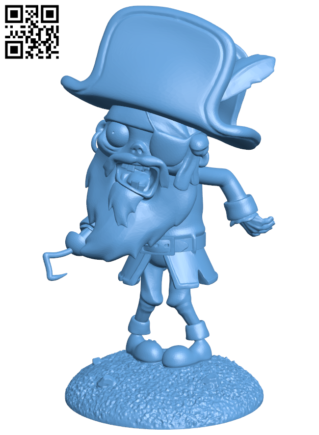Plants vs Zombies - Captain Deadbeard H006514 file stl free download 3D Model for CNC and 3d printer