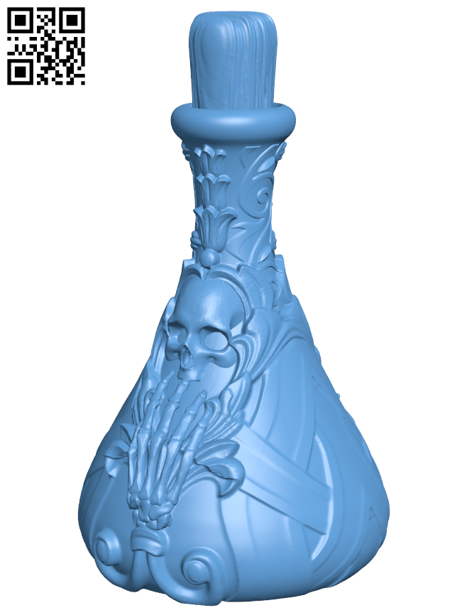 Poison - Potion H006149 file stl free download 3D Model for CNC and 3d printer