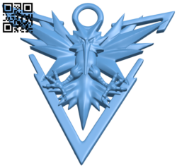 Pokemon Go – Team Instinct Pendant H006559 file stl free download 3D Model for CNC and 3d printer