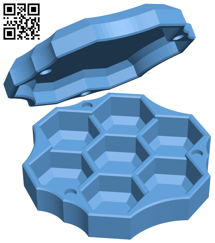 Polyhedral Dice Case - Tray H006091 file stl free download 3D Model for CNC and 3d printer