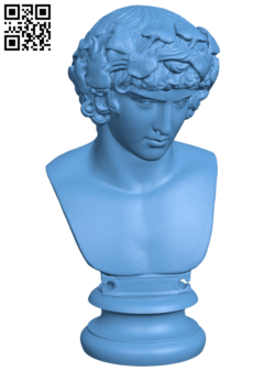 Portrait of Antinous as Dionysus H005905 file stl free download 3D Model for CNC and 3d printer