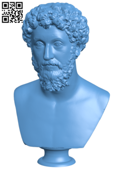 Portrait of Marcus Aurelius H006445 file stl free download 3D Model for CNC and 3d printer