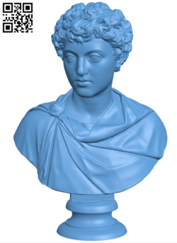 Portrait of Marcus Aurelius as a young man H005906 file stl free download 3D Model for CNC and 3d printer