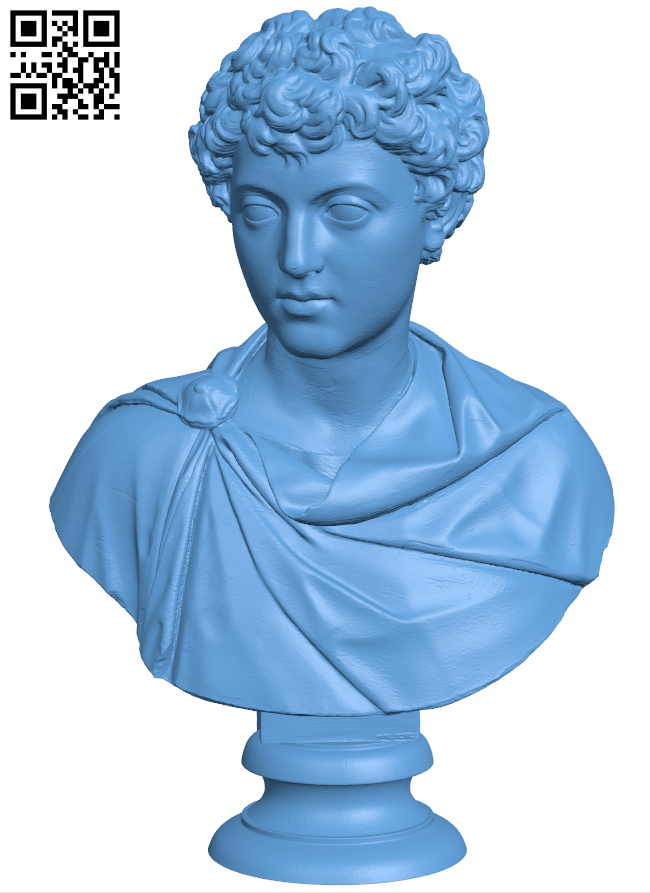 Portrait of Marcus Aurelius as a young man H005906 file stl free download 3D Model for CNC and 3d printer
