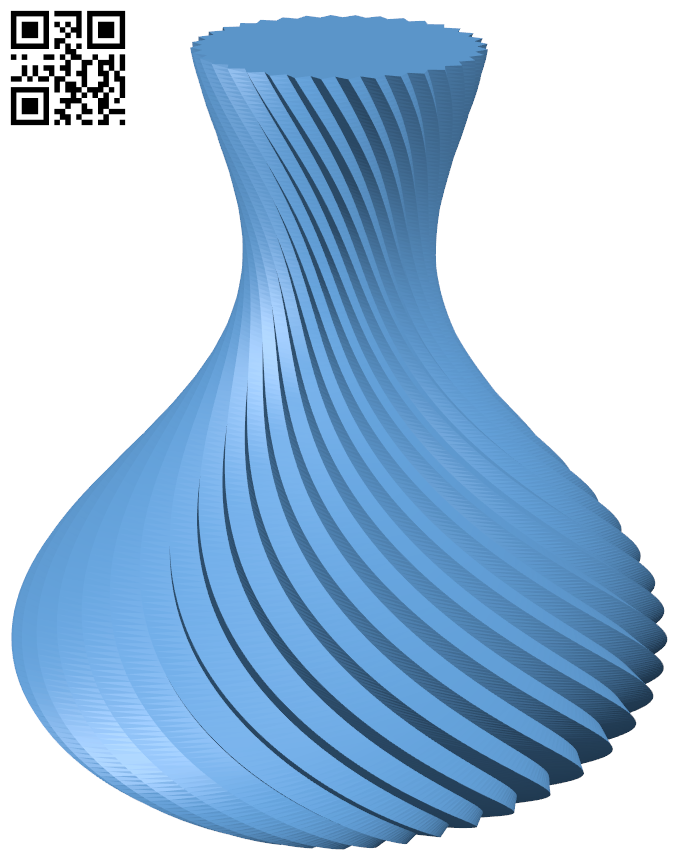 Quadratic Vase H005842 file stl free download 3D Model for CNC and 3d printer