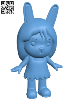 Rabbit girl H006561 file stl free download 3D Model for CNC and 3d printer