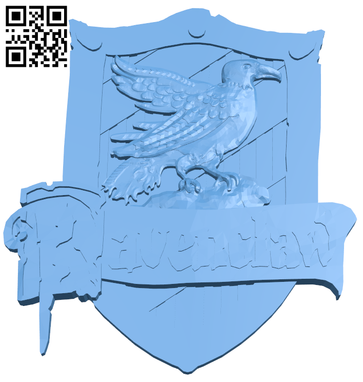 Ravenclaw House Badge - Harry Potter H005965 file stl free download 3D Model for CNC and 3d printer