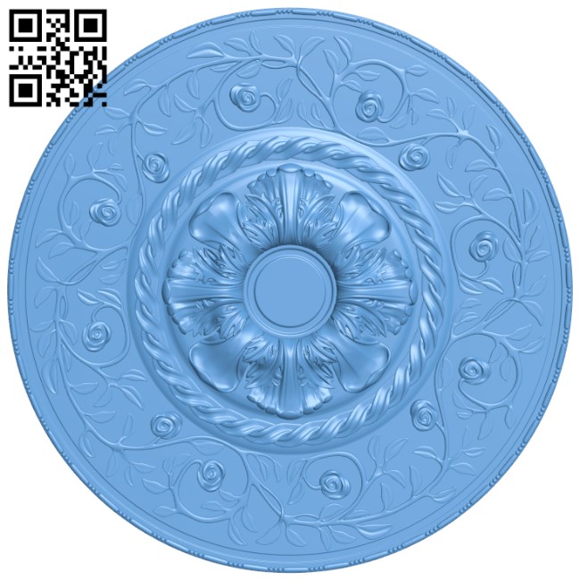 Round pattern T0000467 download free stl files 3d model for CNC wood carving