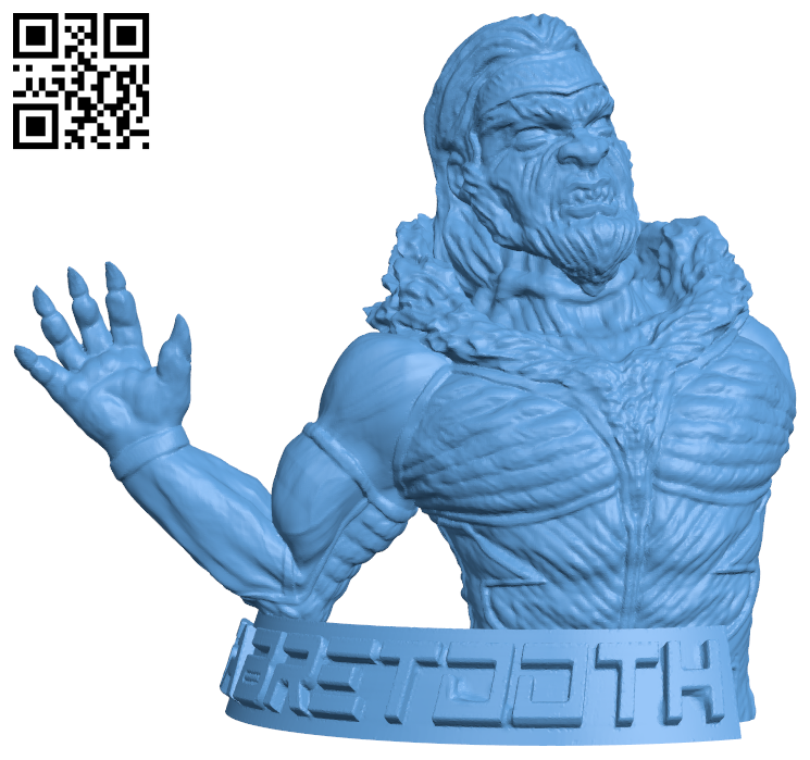 Sabretooth bust - X-Men H005913 file stl free download 3D Model for CNC and 3d printer