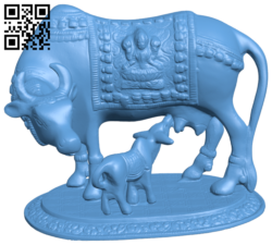 Sacred cow with calf H006562 file stl free download 3D Model for CNC and 3d printer