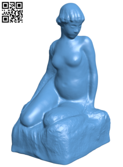Sitting girl H006564 file stl free download 3D Model for CNC and 3d printer