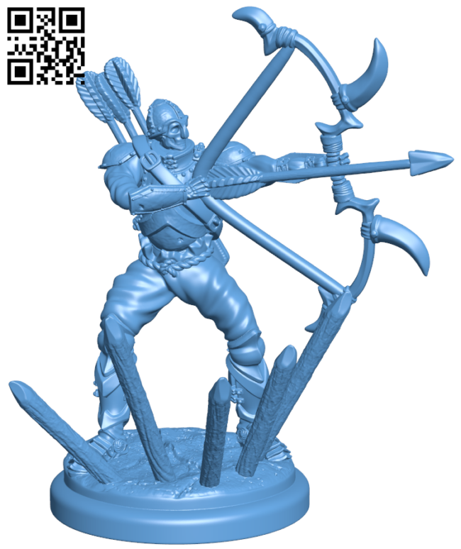 Skeleton - Armored Archer H006207 file stl free download 3D Model for CNC and 3d printer