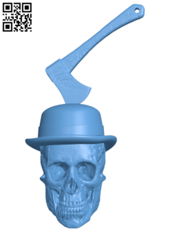 Skull H005967 file stl free download 3D Model for CNC and 3d printer