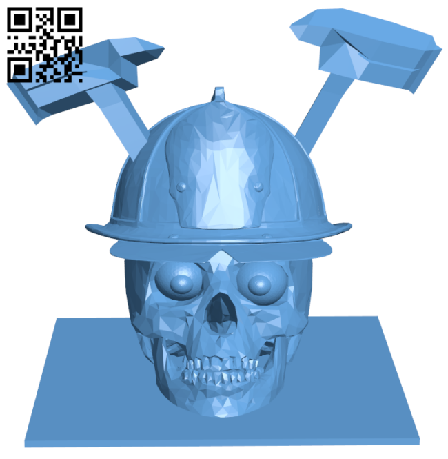 Skull fireman H005966 file stl free download 3D Model for CNC and 3d printer