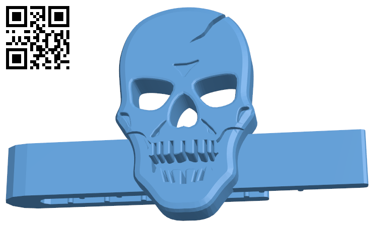 Skull tie clip H005970 file stl free download 3D Model for CNC and 3d printer