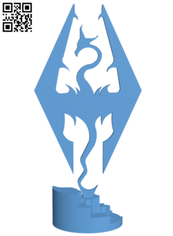Skyrim logo H006209 file stl free download 3D Model for CNC and 3d printer