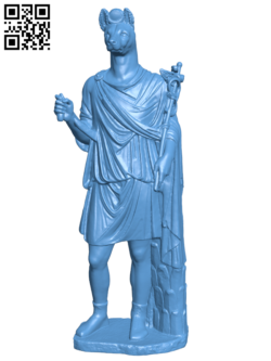 Statue of Hermanubis H006281 file stl free download 3D Model for CNC and 3d printer