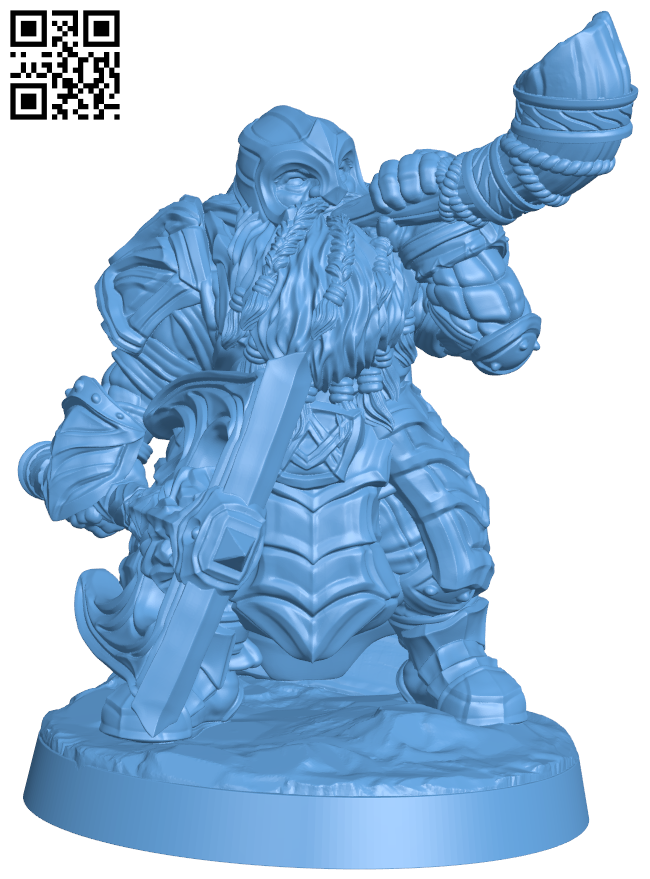 Stonebreaker Dwarf - Karvenheim Kickstarter H005737 file stl free download 3D Model for CNC and 3d printer