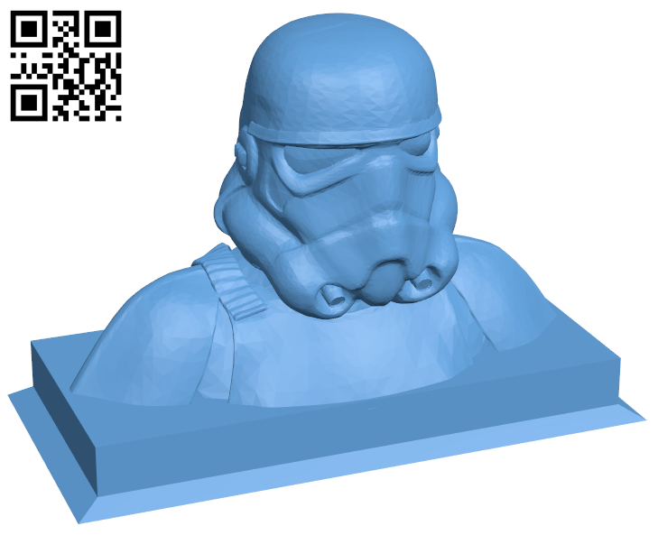 Storm Trooper bust H005805 file stl free download 3D Model for CNC and 3d printer