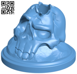 Stylus skull pen holder H005849 file stl free download 3D Model for CNC and 3d printer