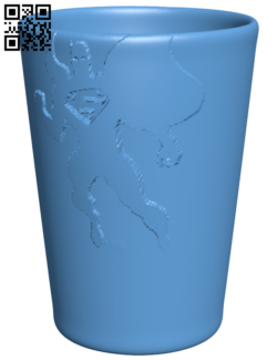 Superman mug H006578 file stl free download 3D Model for CNC and 3d printer