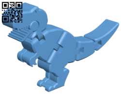 T-rex flexy keychain H006160 file stl free download 3D Model for CNC and 3d printer