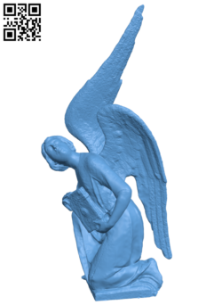 The Angel of Saint Matthew H006341 file stl free download 3D Model for CNC and 3d printer