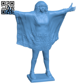The girl in the robe H006458 file stl free download 3D Model for CNC and 3d printer