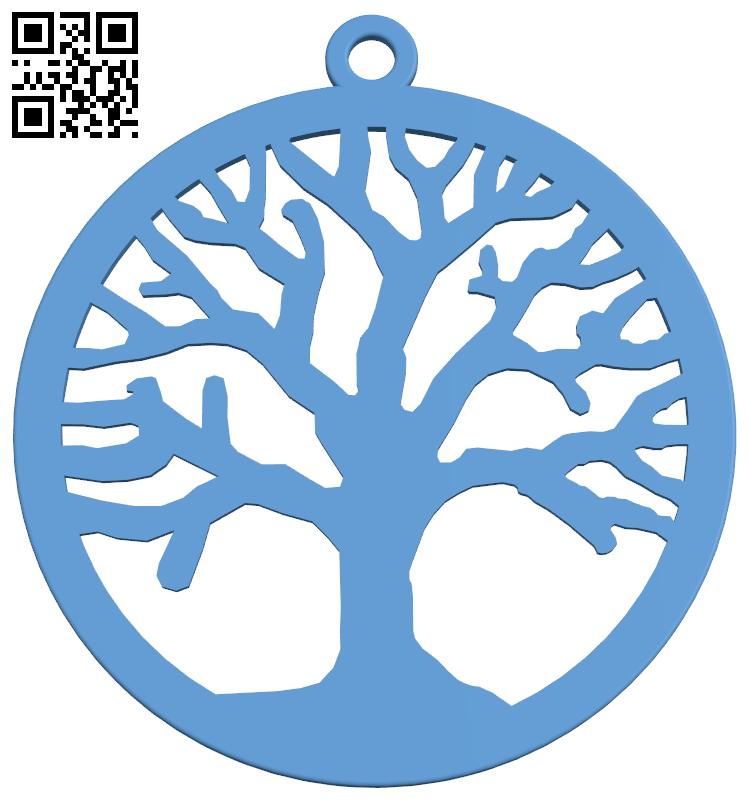 Tree of life earring H005922 file stl free download 3D Model for CNC and 3d printer