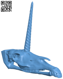 Unicorn Skull H006101 file stl free download 3D Model for CNC and 3d printer