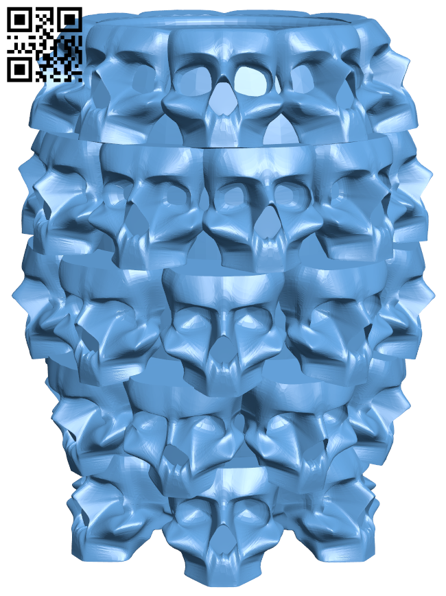 Vase of skulls H005979 file stl free download 3D Model for CNC and 3d printer