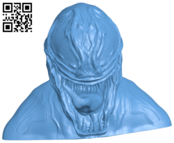 Venom bust H006524 file stl free download 3D Model for CNC and 3d printer