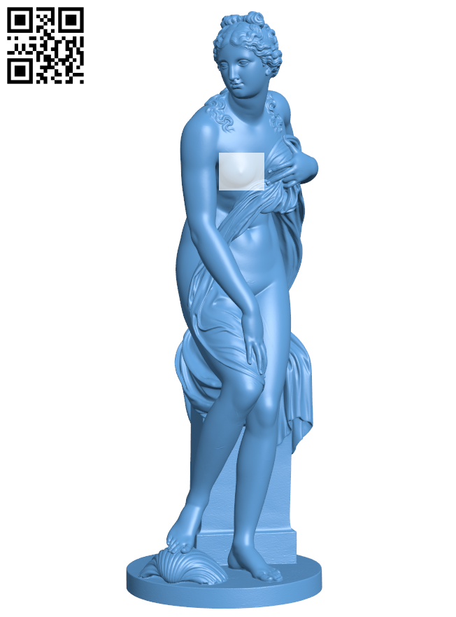 Venus Rising from the Waves H006285 file stl free download 3D Model for CNC and 3d printer